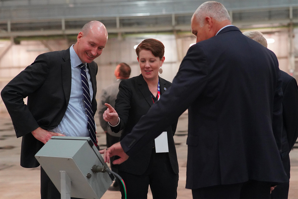 Officials at a plant in Ohio.