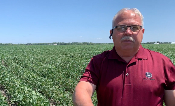 Steve Roquet on his farm.