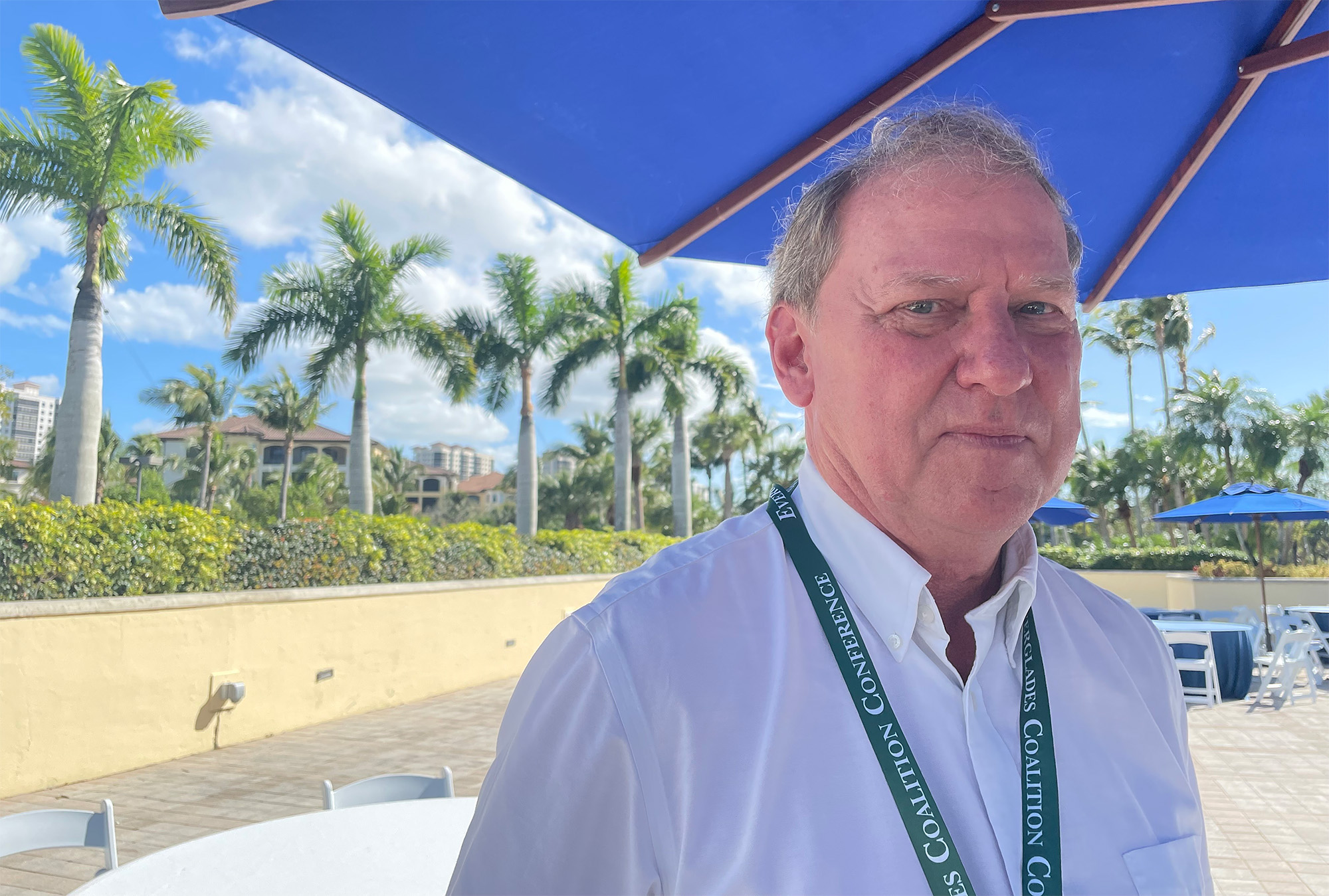 Tom Van Lent, an Everglades scientist, at an event in Bonita Springs, Florida.